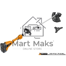 Триммер электрический Carver CBC-01BL40-800R аккум. 800Вт разбор.штан. со штангой реж.эл.:леска/нож