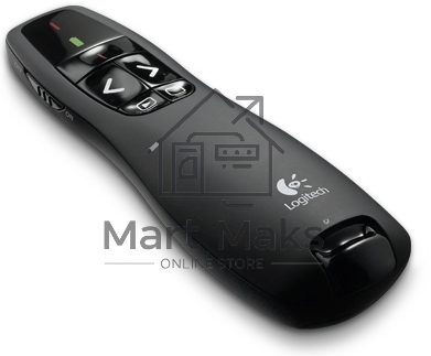 Презентер Logitech R400 черный, радиоканал, USB, кнопки - 5