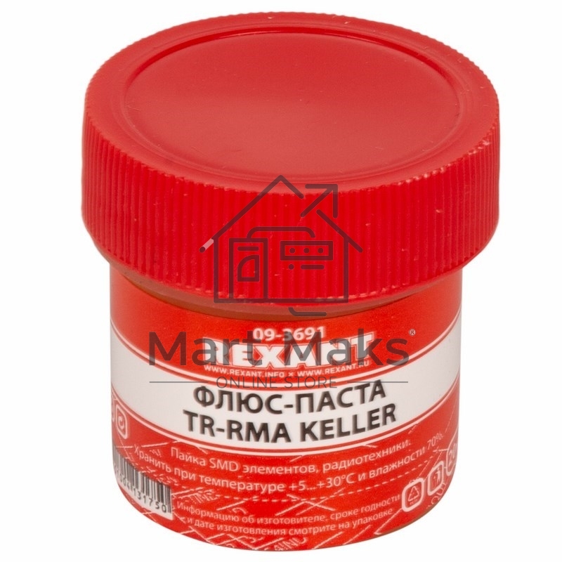 Флюс для пайки Rexant, паста TR-RMA KELLER, 20 мл, банка