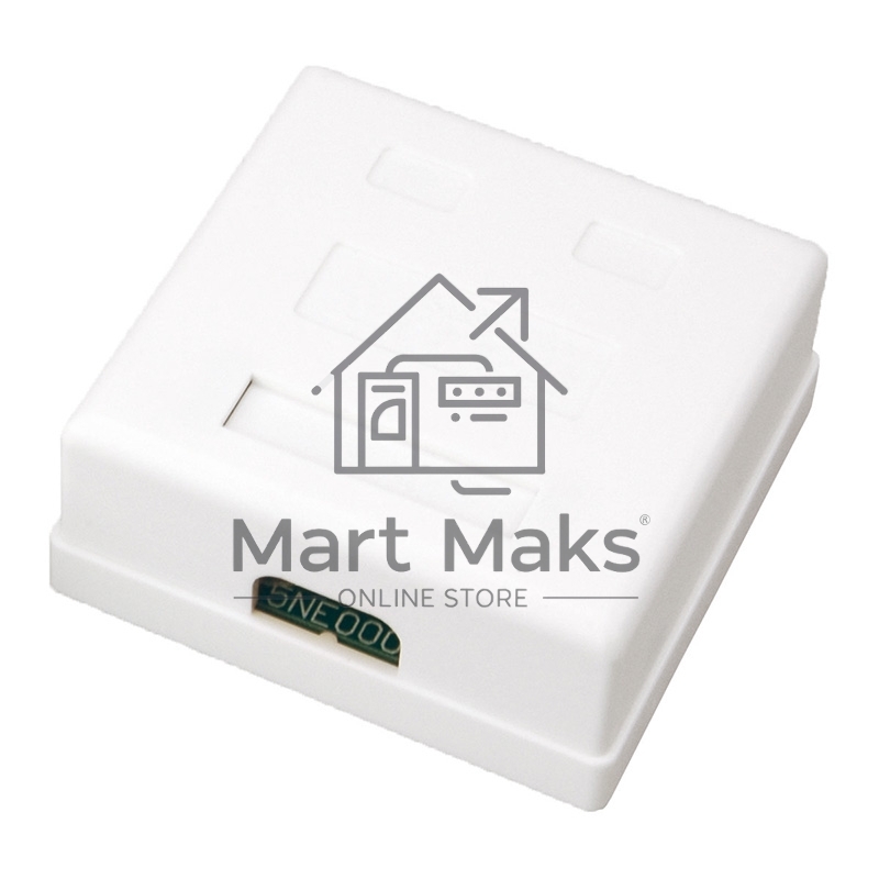 Розетка компьютерная 2-м ОП RJ45 CAT.5E бел. Rexant 03-0151