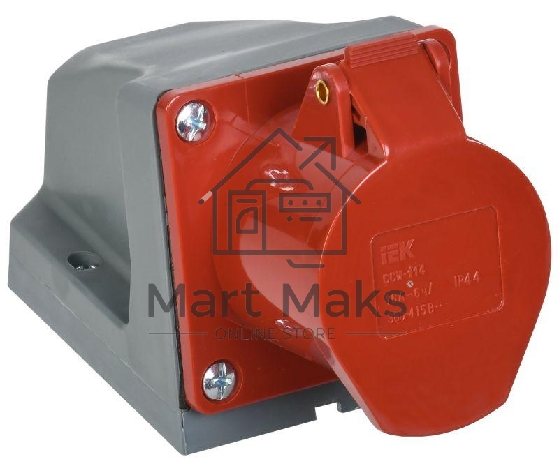 Розетка Iek PSR12-016-4 114 стационарная 3Р+РЕ 16А 380В IP44 ИЭК