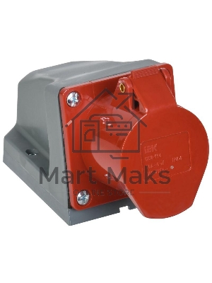 Розетка Iek PSR12-016-4 114 стационарная 3Р+РЕ 16А 380В IP44 ИЭК