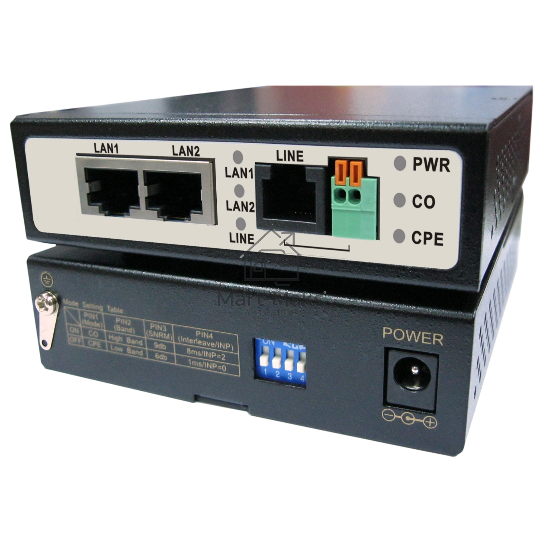 Удлинитель Ethernet (VDSL) на 2 порта до 3000м (необходимо 2 устройства)