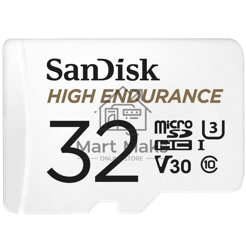 Флеш карта microSD 32GB SanDisk microSDHC Class 10 UHS-I U3 V30 High Endurance Video Monitoring Card