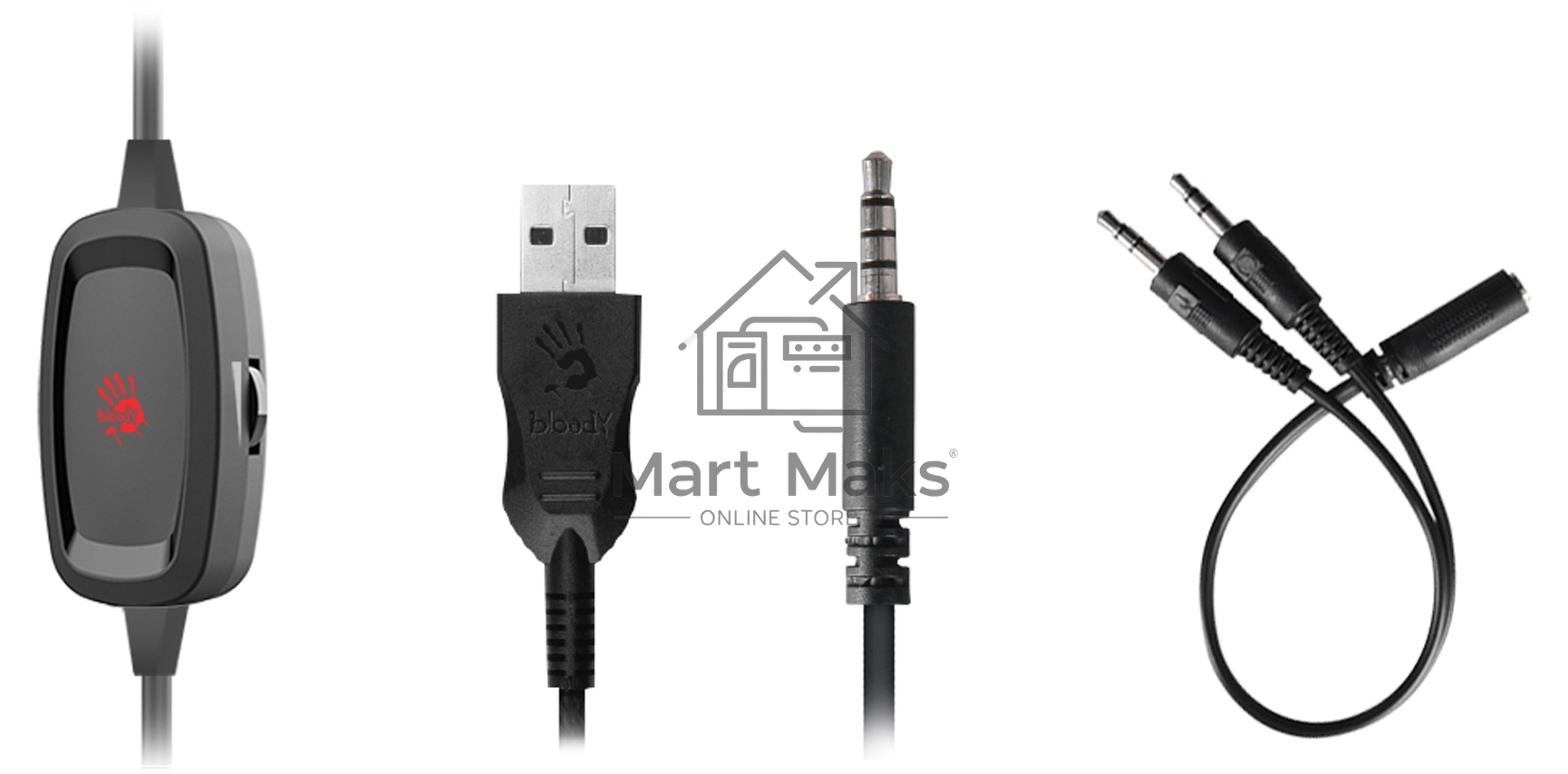 Наушники с микрофоном A4Tech Bloody G575P черный 2м мониторные оголовье (G575P)