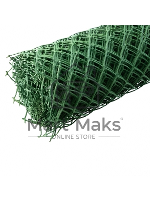 Решетка Россия заборная в рулоне, 1,8 х 25 м, ячейка 90 х 100 мм, пластиковая, зеленая 64541