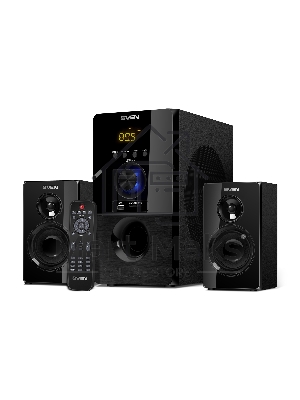 Акустическая система SVEN MS-2050 черный (2x12,5W + Subwoofer 30W, дерево, USB, SD, FM, ПДУ, Bluetooth)