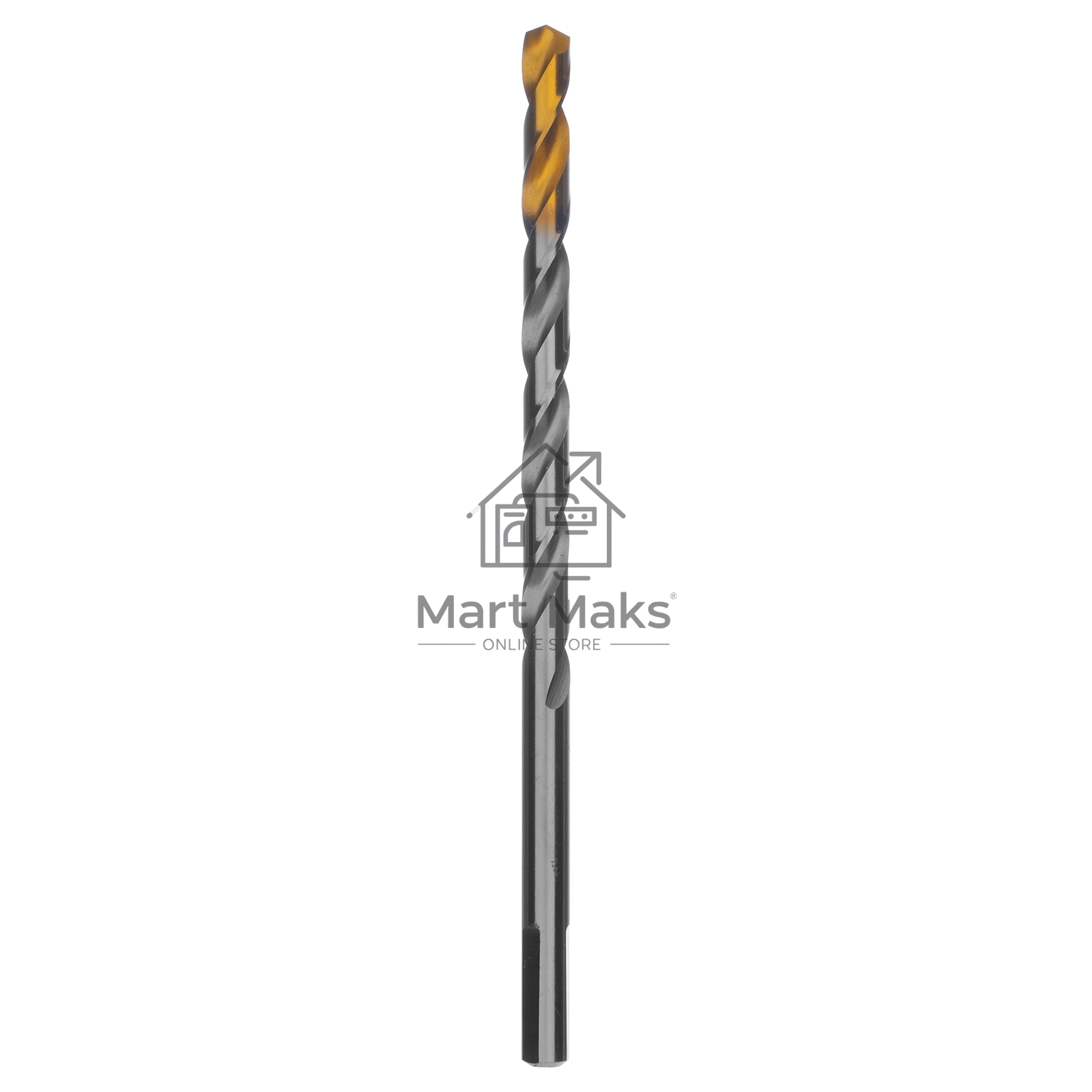 Сверло спиральное по металлу 7,5 х 156 мм, Р6М5, Golden Tip, удлиненное Denzel