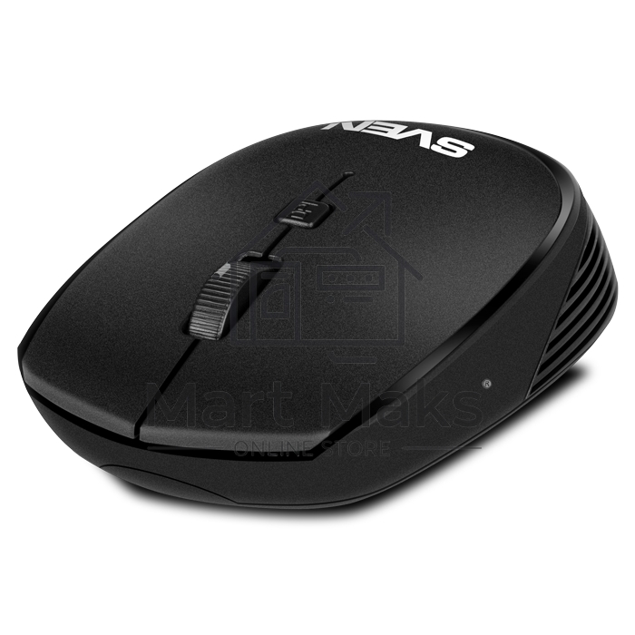 Мышь беспроводная SVEN RX-210W черный, 1400 dpi, радиоканал, USB, кнопки - 4