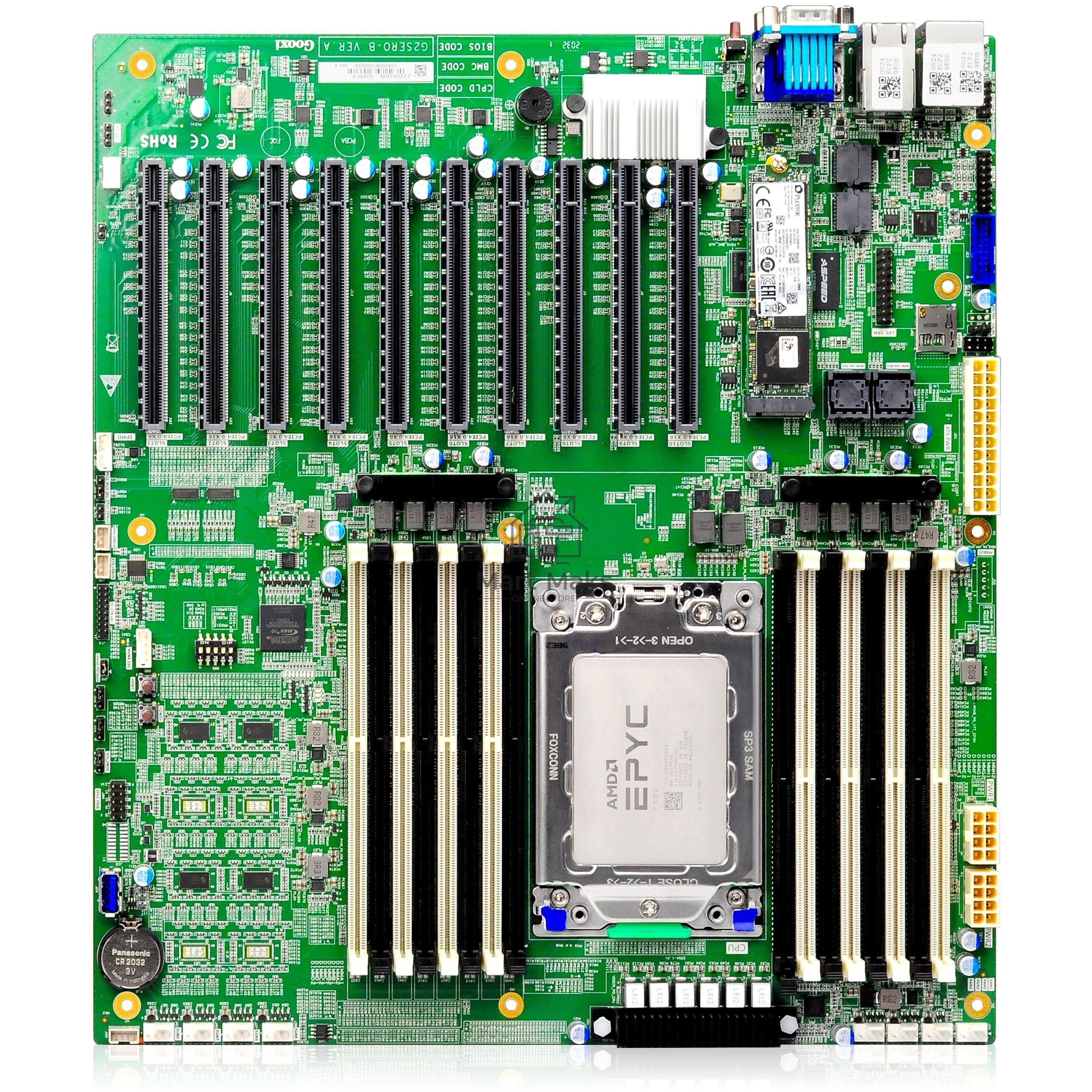 Материнская плата Gooxi G2SERO-B-PK2 AMD E-ATX single socket motherboard;AMD EPYC 7001/7002/7003 CPU, 16* DDR4 ECC