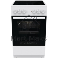 Плита электрическая Gorenje GEC5A41WG белый, конфорок 4 электрических, духовка 62 л, 50 см x 85 см x 59.4 см