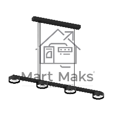 Корпус светильника C9152/4 SBK черный песок 805*85*800mm GX53/4