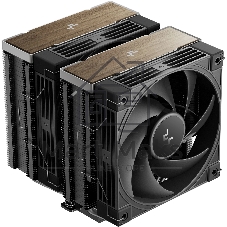 Кулер для процессора DEEPCOOL AK620 G2 LGA1851/1700/1200/115X/AM5/AM4 (8шт/кор, TDP 260W, PWM, DUAL Fan 120мм, 6 тепл. трубок, Copper Base, Wood-grain top cover, черный) RET (R-AK620G2-BKNNMN-GJD)