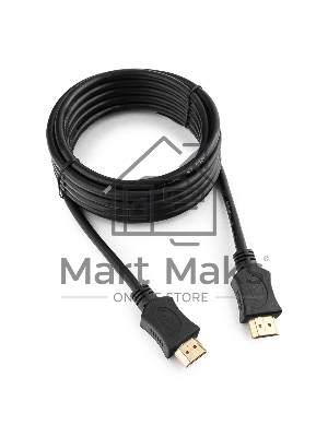 Кабель Cablexpert HDMI CC-HDMI4L-10, 19M/19M, v2.0, серия Light, позол.разъемы, экран, 3м, черный, пакет