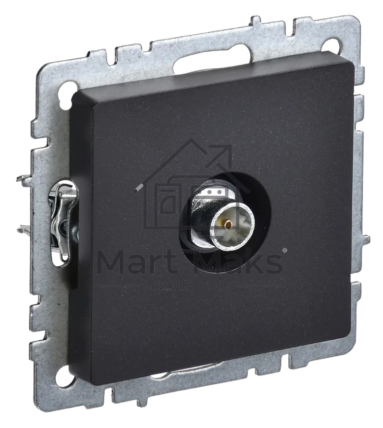 Розетка телевизионная оконечная TV СП Brite РТВ11-0-БрЧ черный IEK BR-A10-O-K02