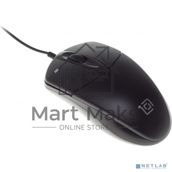 Мышь проводная Oklick 275M черный, 1000 dpi, USB, кнопки - 3