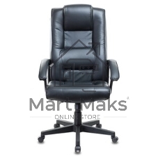 Кресло руководителя Бюрократ T-9906N/BLACK черный, кожа
