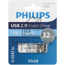 Флешка USB 32Gb PHILIPS VIVID2.0 32Gb, USB 2.0