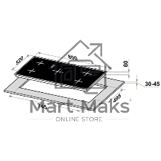 Индукционная варочная панель Maunfeld CVI804SFBK Inverter черный