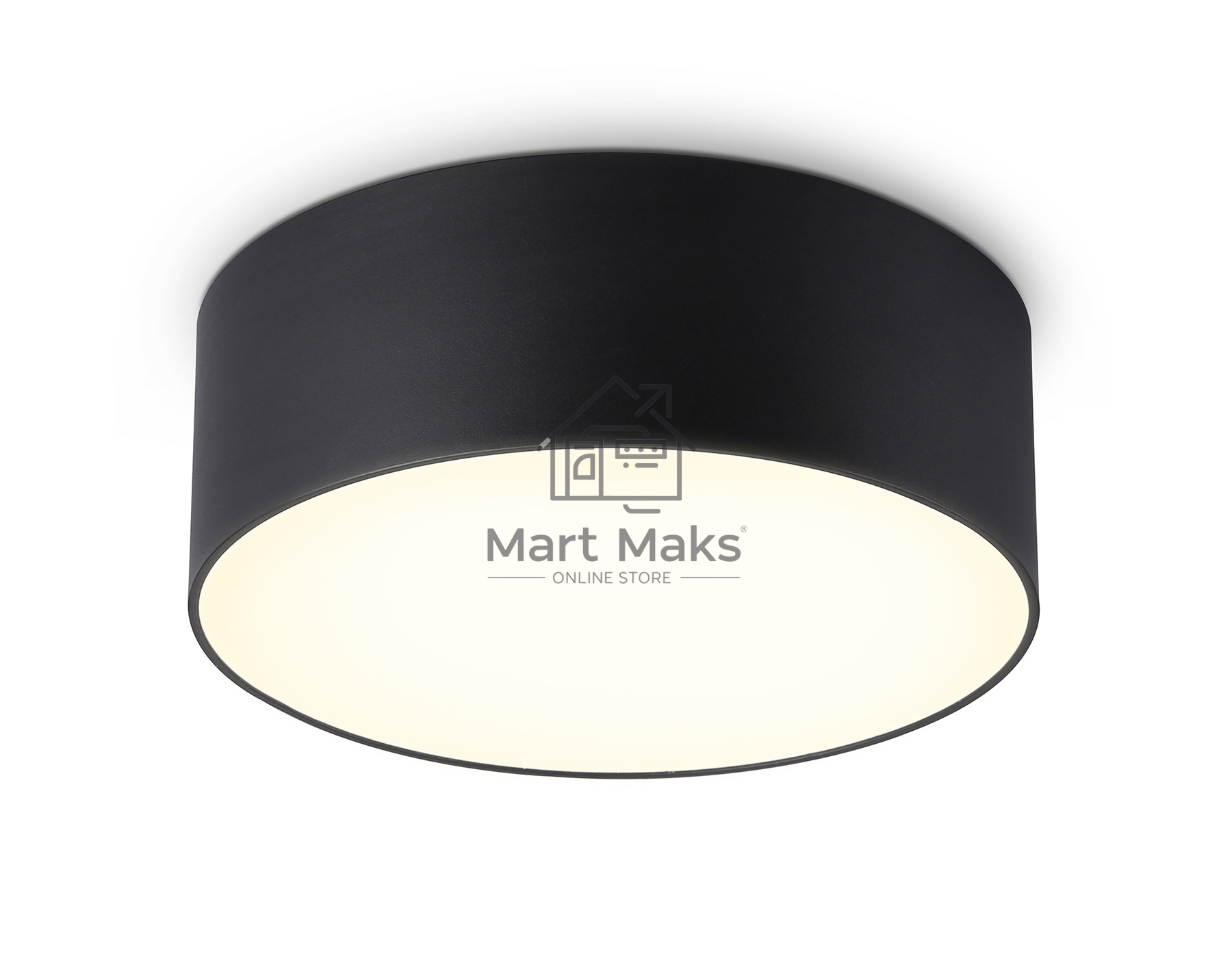 Потолочный светодиодный светильник Ambrella light FV5513 BK черный LED 15W 3000K D120*58 (Без ПДУ)
