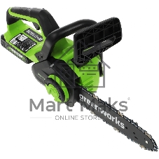 Цепная пила аккумуляторная GreenWorks G24CS25K2, 24V, 25 см, c АКБ 2Ач и ЗУ (2007707UA)