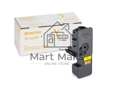 Картридж лазерный Kyocera TK-5220Y (1T02R9ANL1) желтый для P5021cdn/cdw, P5026cdn/cdw, M5521cdn/cdw, 1200 стр.