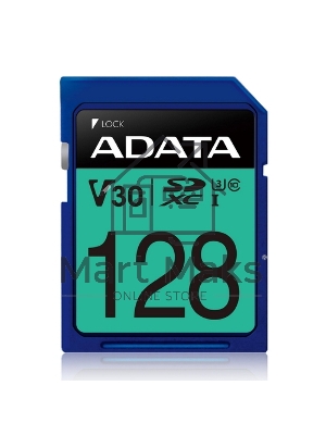 Флеш карта SD ADATA 128Gb ADATA Premier Pro SDXC Class 10 UHS-I U3 V30S 95/60 MB/sФлеш карта SD