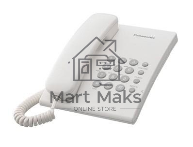 Телефон проводной Panasonic KX-TS2350RUW белый повтор номера, регул-ка громкости, кр.на стену