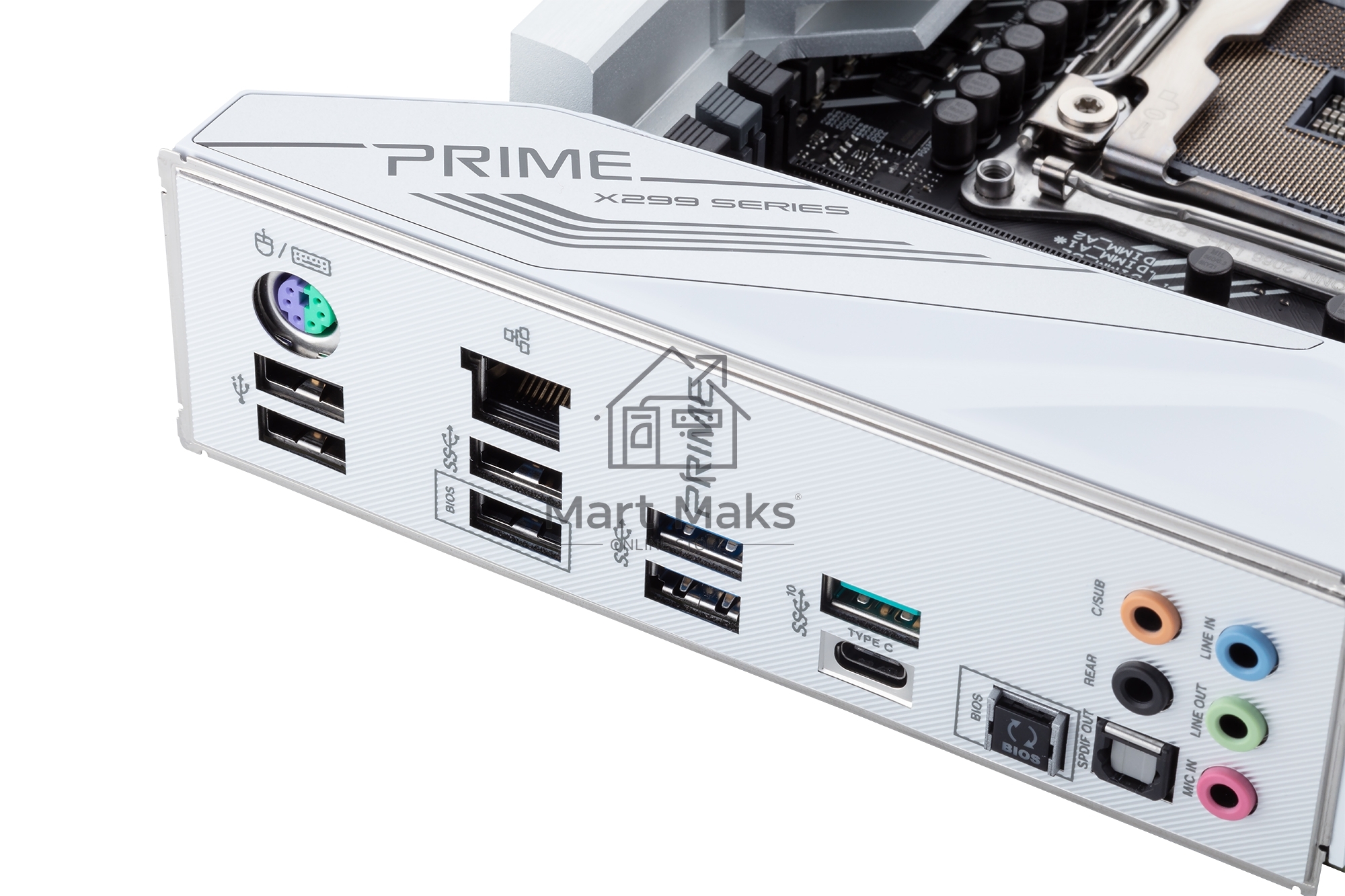 Материнская плата ASUS PRIME X299-A II, LGA 2066, Intel X299, 8xDDR4, 8xSATA, 3xM.2, 1xPCIe 3.0 x8, 2xPCIe 3.0 x16, 2xPCIe x1, 1x 1Gb LAN, 1xUSB 3.2 Gen 2, 2xUSB 3.2 Gen 1, 2xUSB 2.0, 5x3.5 мм, 7.1, ATX