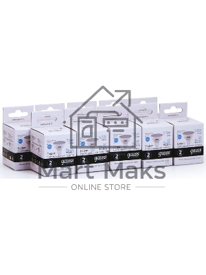 Лампа светодиодная Gauss Elementary MR16 5.5Вт цок.:GU5.3 спот 220B 4100K св.свеч.белый.ней. (упак.:10шт)