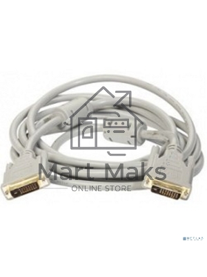 Кабель DVI dual link (25M-25M) 1.8м ExeGate, 2 фильтра, позолоченные контакты