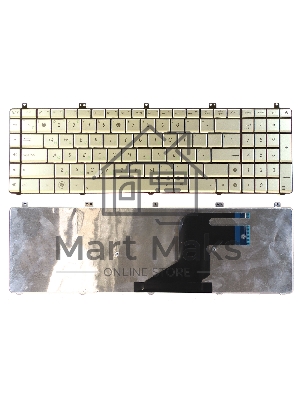 Клавиатура для ноутбука Asus N55 N55S N75 N75S серебристая