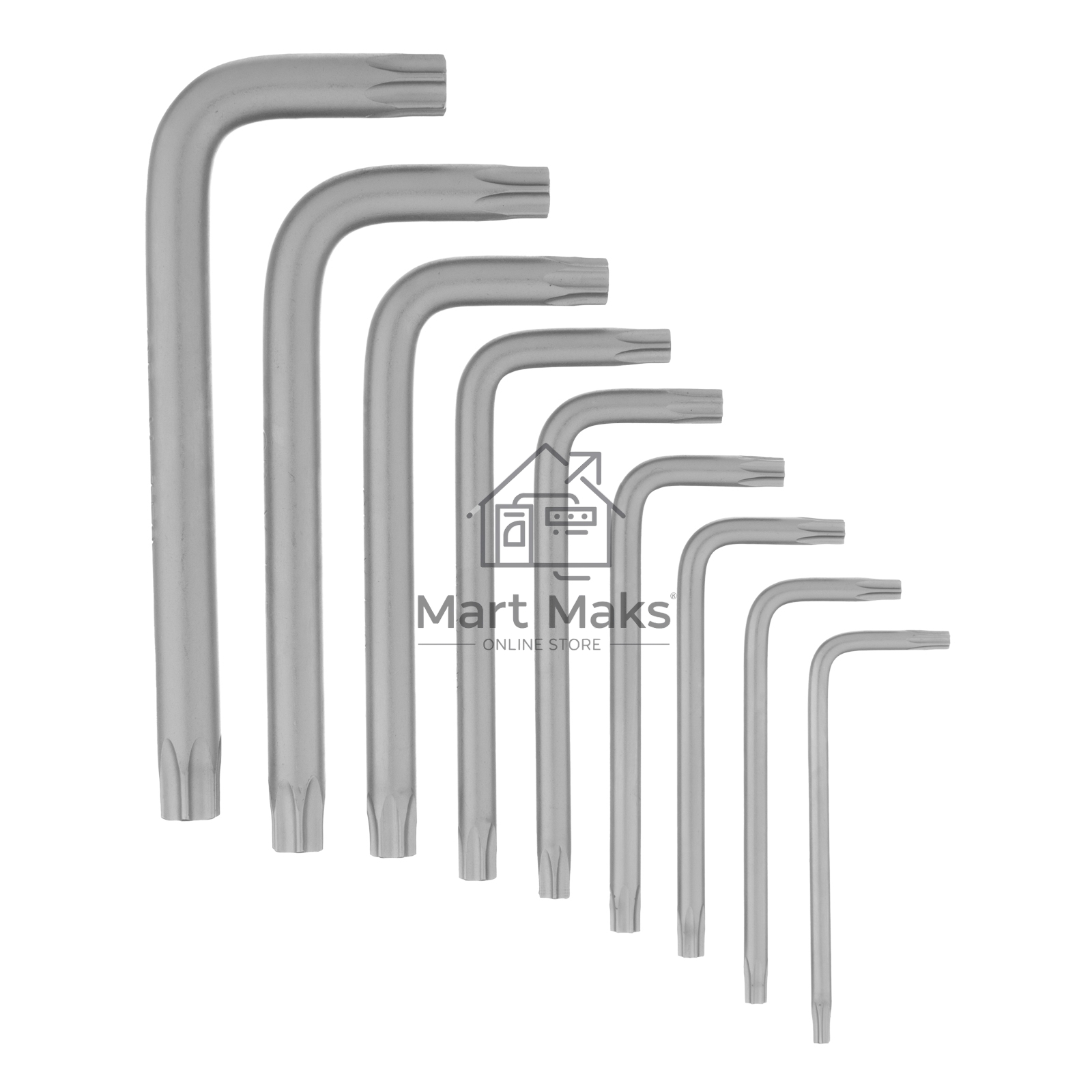 Набор ключей имбусовых Torx-Tempered, TT10-50, CrV, 9 шт. Сибртех