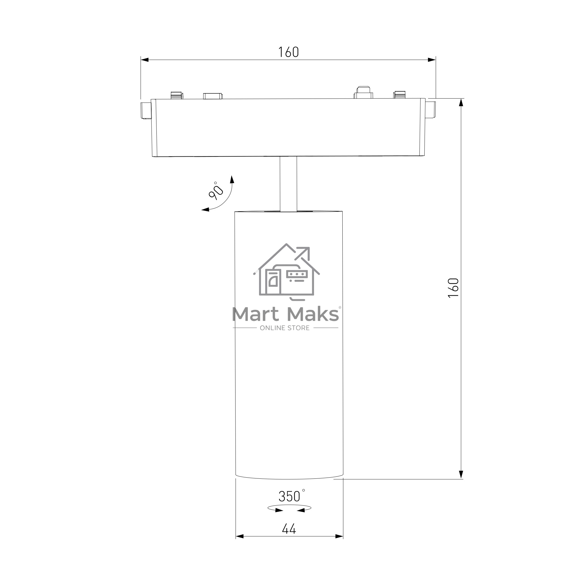 Трековый светильник Flat Magnetic 9W 4000K Arcos (чёрный) 85095/01