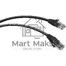 Патч-корд Cabeus PC-UTP-RJ45-Cat.5e-1.5m-BK-LSZH кат. 5е, неэкр., U/UTP, RJ45/RJ45, LSZH, AWG24, 1.5м, черный