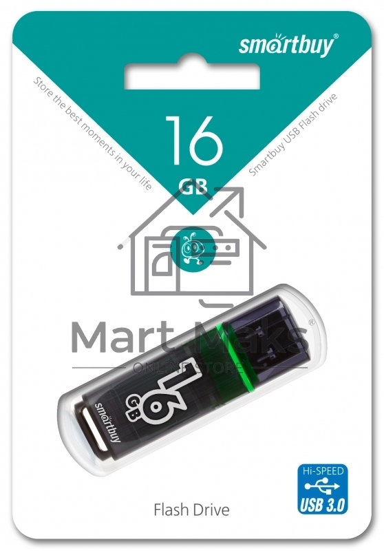 Флешка USB R/W R/W SmartBuy 3.0 Flash Drive 16Gb,SmartBuy Glossy series Dark Grey (SB16GBGS-DG)