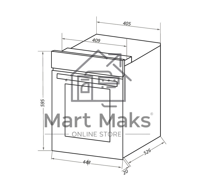 Шкаф духовой электрический Maunfeld EOEC516S, встраиваемый