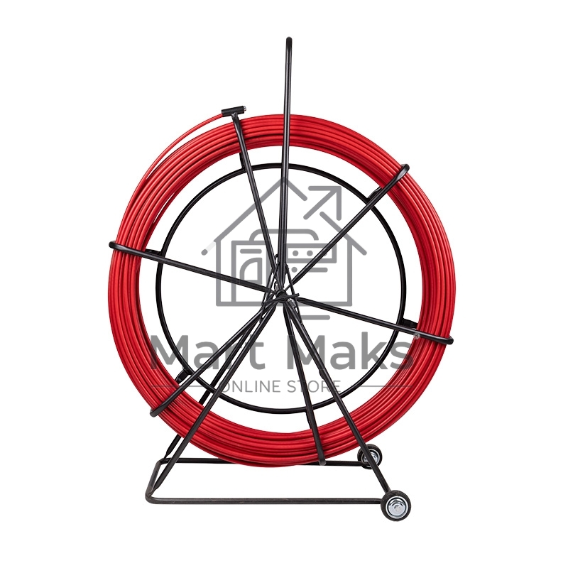 Протяжка кабельная (УЗК в тележке), стеклопруток d=11,0 мм, 150 м красная