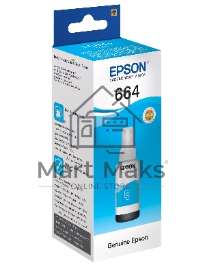 Чернила для EPSON C13T66424A Epson L100 (cyan) 70 мл