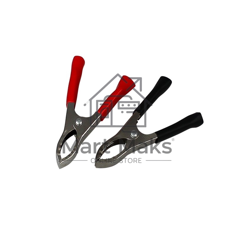 Зажим крокодил Rexant, длина 75 мм, ток 30A, 2 шт., пакет БОПП