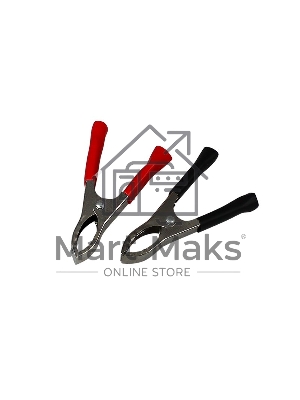 Зажим крокодил Rexant, длина 75 мм, ток 30A, 2 шт., пакет БОПП