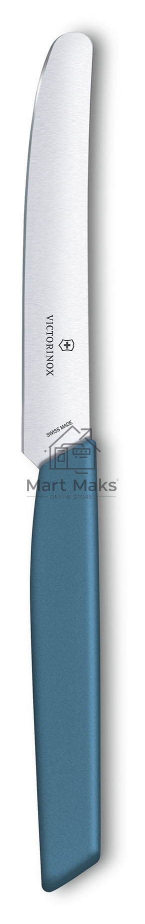 Нож кухонный Victorinox Swiss Modern (6.9006.112) стальной столовый лезв.110мм прямая заточка синий