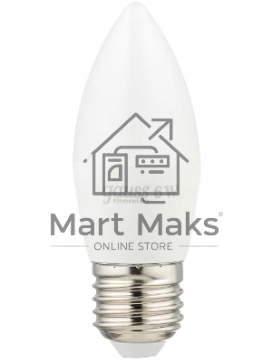 Лампа светодиодная Gauss Elementary 6Вт цок.: E27 свеча 220B 4100K св. свеч. белый ней. C37 (упак.: 10 шт)