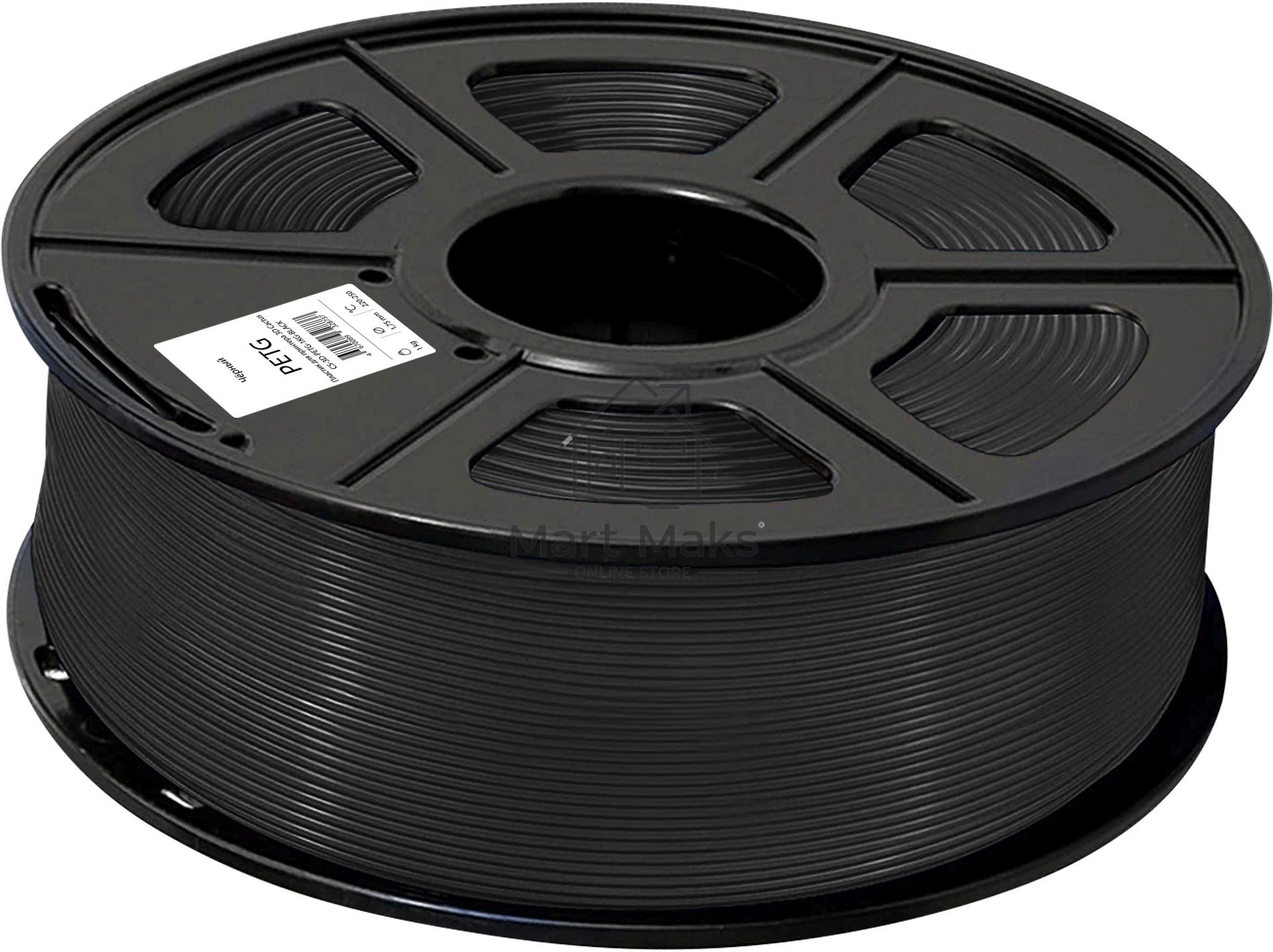 Пластик для принтера 3D Cactus CS-3D-PETG-1KG-BLACK PETG d1.75мм 1кг 1цв. черный