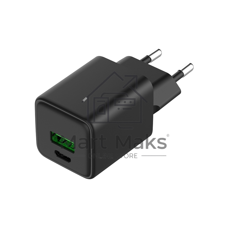 Сетевое зарядное устройство с двумя портами USB-A и Type-C, 30Вт GaN Rexant