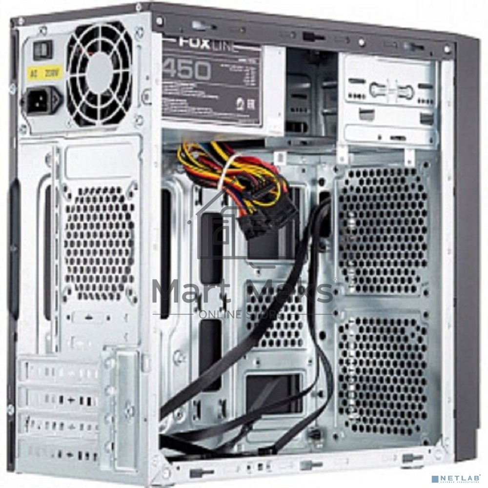 Компьютерный корпус с блоком питания 500Вт./ Case Foxline FL-702, mATX, 1x5.25EXT, 1x3.5EXT, 2x3.5INT, 2xUSB 2.0, HDA, w/o FAN, w/500W ATX PSU, w/1.2m EU pwr cord