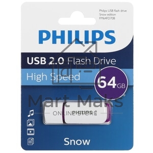 Флешка USB 64Gb PHILIPS IRON 2.0 64Gb, USB 2.0