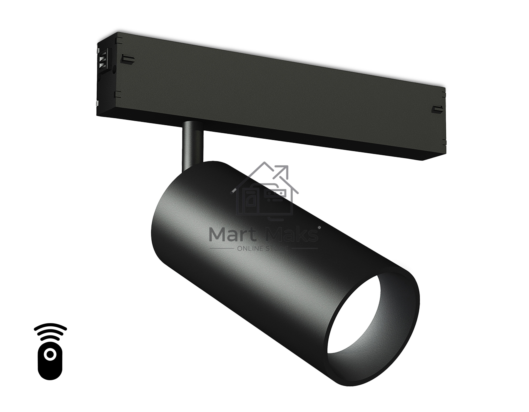 Управляемый светодиодный светильник для шинопровода Magnetic Ambrella light GL1222 BK черный IP20 18W 3000K-6400K 220V 36° D55*120 (Без ПДУ)