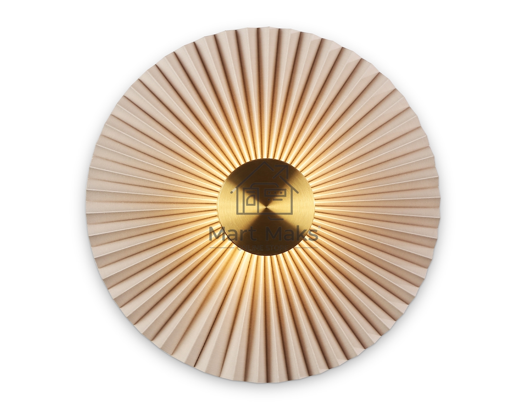 Настенный светильник Ambrella light LH72643 BR/WH латунь/бежевый 6W 3000K D300*100