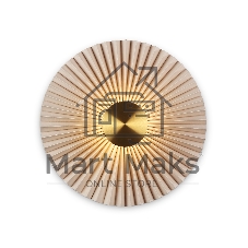 Настенный светильник Ambrella light LH72643 BR/WH латунь/бежевый 6W 3000K D300*100